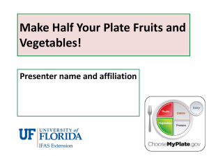 Make Half Your Plate Fruits and Vegetables!