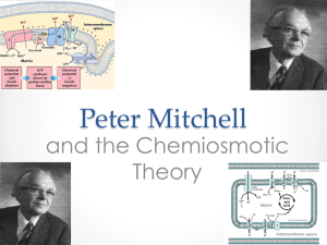 (1) Peter Mitchell and the Chemiosmotic Theory