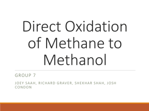 1-step direct oxidative synthesis of methanol from methane