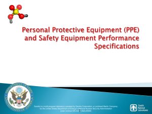 (PPE) and Safety Equipment Performance Specifications - CSP