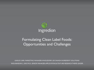 Clean Label - National Starch Food Innovation