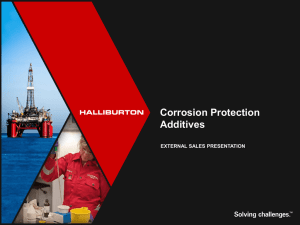 Corrosion Protection Additives Customer Presentation