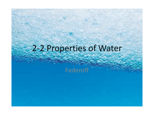 2-2 PowerPoint Notes properties of water