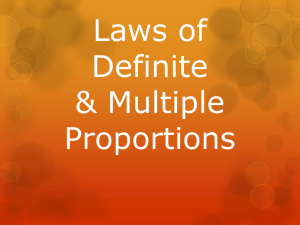 Laws of Definite & Multiple Proportions