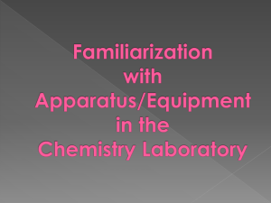 Familiarization With Apparatus_Equipment_StudentCopy