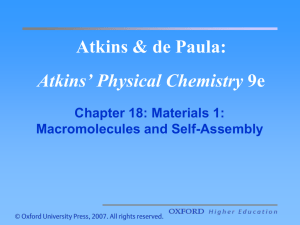 Chapter 18: Materials 1: Macromolecules and Self