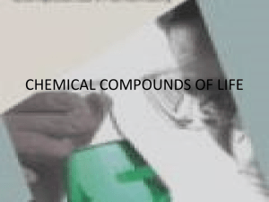 chapter 4 - chemical compounds of life