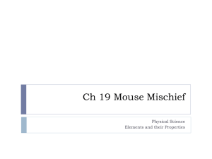 Physical Science Ch19 Mouse Mischief