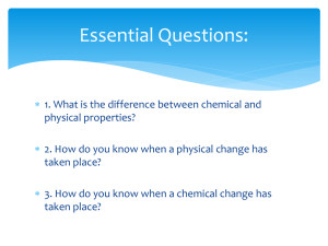 Chemical and Physical Properties Cornell Notes