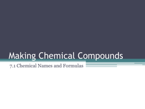 Making Chemical Compounds