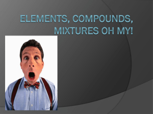 Elements, Compounds, Mixtures Oh My!