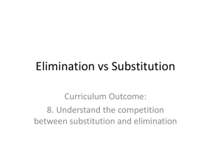Elimination vs Substitution