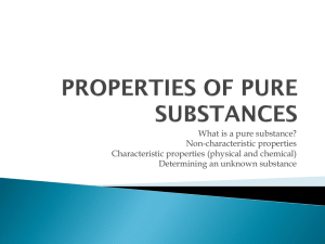 PROPERTIES OF PURE SUBSTANCES
