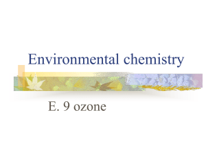 environmental chemistry HL ozone