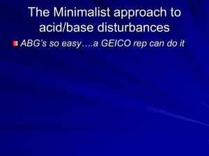 Acid Base Disturbances – Dr Haber