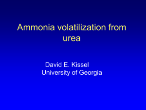 Ammonia Volatilization from Urea Fertilizer