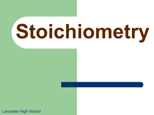 Day 2 - Introduction to Stoichiometry Guided Notes Assignment