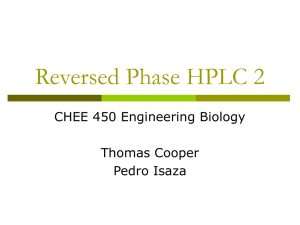 Reversed Phase HPLC 2 - Chemical Engineering