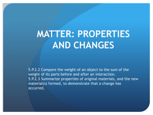 Properties of Matter Study Guide Powerpoint
