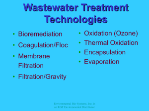 PowerPoint - Wastewater Treatment Technologies