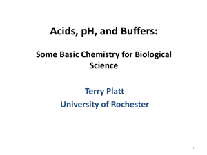 Acids, pH, and Buffers: Some Basic Chemistry for Biological Science