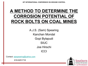 Localized corrosion - Coal Mine Ground Control Conference