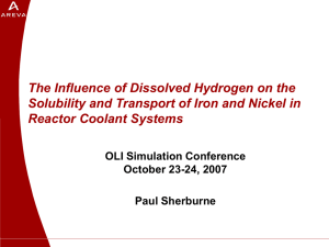 The Influence of Dissolved Hydrogen on the Solubility and Transport