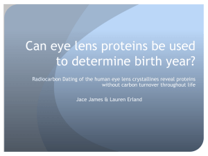 Can eye lens proteins be used to determine birthyear?