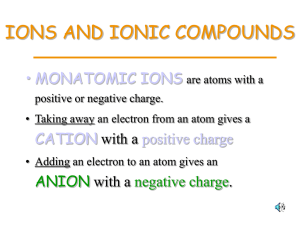 IONS AND IONIC COMPOUNDS
