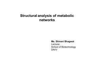 Comprehensive Models for cellular reactions (Ms. Shivani Bhagwat)
