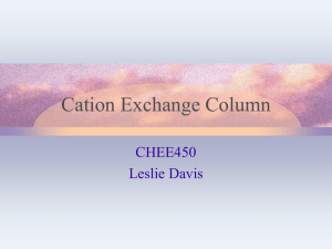 Design cation exchange column