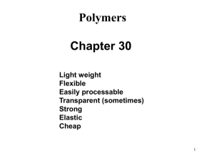Ch 30 Polymers - Loy Research Group