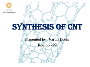 Carbon Nanotube Synthesis – Presentation Here