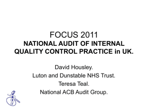 national audit of internal quality control practice.