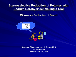 Stereoselective Reduction of Ketones with Sodium Borohydride