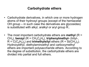 Carbohydrate ethers