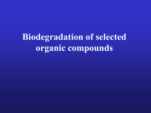 Biodegradation of Select Organics