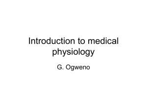 Introduction to medical physiology