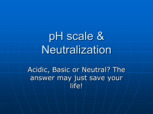 pH scale & Neutralization