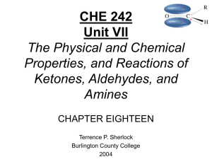 Chapter 18 Ketones and Aldehydes - chemistry