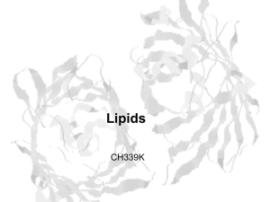 Lecture Slides for Lipids
