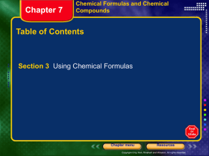Chemistry 7.3