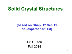 Solid Crystal Structures