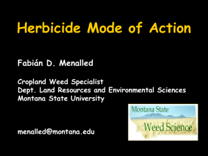 Herbicide Mode of Action - Montana IPM Center