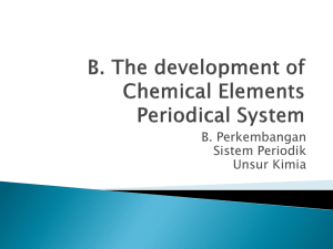 The Development of Chemical Element Periodical System