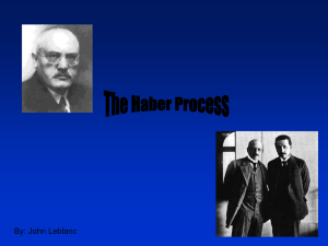1. Who developed the Haber Process? When? What country