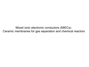 MIECs Membrane reactors