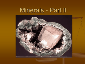 Minerals Part II