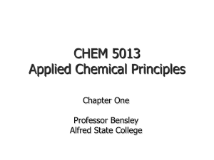 Lecture Two – Introduction to Chemistry