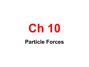 Lecture Ch#10 Particle Forces